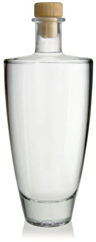 Bouteille en verre 500 ml 'Vanessa', ovale, col : liège