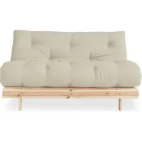 Karup Design Roots Schlafsofa, Gästebett, Sofa inkl. Futonmatratze«, Liegefläche 90/140/160 x200 cm, FSC® zertifizierte Kiefer beige