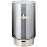 Edzard Windlicht Isla Dunkles Kristallglas Transparent