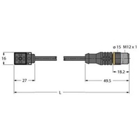 Turck Ventilsteckverbinder Bauform CI, Verbindungsleitung 6606935
