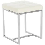 CLP Edelstahl-Sitzhocker Barci Kunstleder I Moderner Hocker Mit Hochwertiger Polsterung Und Bodenschonern I In Vielen Farben