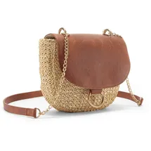 LASCANA Strandtasche Umhängetasche Kunstleder Beige