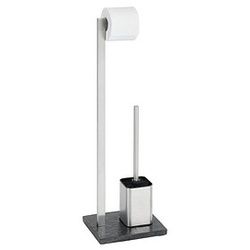 WENKO WC-Garnitur Slate Rock schwarz Metall