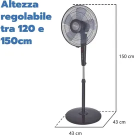 Ardes Style 41PBT 43 cm Turmventilator Schwarz