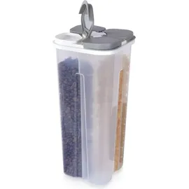 Excellent Houseware Aufbewahrungsbox 3L 1-tlg. Transparent/Weiß