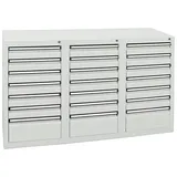 stumpf metall Stumpf Schubladenschrank Serie STS 410, 21 Schubladen lichtgrau (18x100, 3x200mm)
