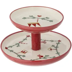 Bloomingville Weihnachts-Etagere Yule, Ø 22xH13 cm