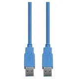 E+P Elektrik USB-A auf USB-A 2,5 m Blau
