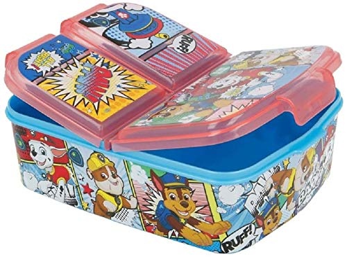 Paw Patrol Kinder Brotdose 3-Fächer, Lunchbox, Sandwichbox, Bentodose: Eiskönigin 2 Anna Elsa, PJ Masks Spiderman, Avengers Marvel, Mickey, BPA frei, Kindergarten, Geburtstag (Paw Patrol)(2021)