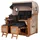 Mr. Deko bene,iving Strandkorb Komplettset Ammersee Grande XL Teak PE shell Modell 548 inkl. Liftersystem