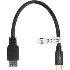 AccuCell USB-C auf USB-A 0,2 m Schwarz