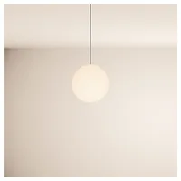 S.LUCE Pendelleuchte Galerieleuchte Orb Glaskugel 5m Abhängung Weiß weiß