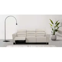 3-Sitzer PLACES OF STYLE "Carpari, 224cm, manuelle od. elektrische Relaxfunktion in 2 Sitzen", beige (creme), B:224cm H:97cm T:100cm, Sofas, mit USB-A/C, Kopfteilverstellung, Echtleder, Kunstleder, Webstoff