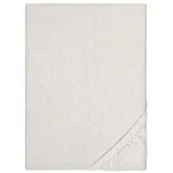 biberna Spannbettlaken Melange-Flanell 180 x 200 - 200 x 200 cm grau