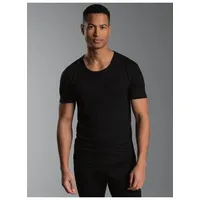 TRIGEMA Funktionsshirt "TRIGEMA T-Shirt aus Merinowolle", Herren, Gr. XXL, schwarz, Stoff, 80% Wolle (Merinowolle), 20% Polyamid, normal, Rundhals, Shirts Funktionsshirt