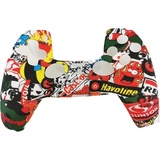 König Design 2 x Schutzhülle für Playstation 5 DualSense Controller Skin Silikon Schutz Motiv (Playstation), Mehrfarbig