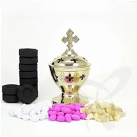 Nklaus Stand-Weihrauch-Gefäß Messing Handarbeit Geschenk 2926