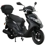 ALPHA MOTORS Motorroller »Topdrive«, 125 ccm, 85 km/h, EURO 5+, schwarz, inkl. Topcase