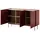 Feldmann-Wohnen Sideboard 144 x 83 x 37 cm Keramikrot / Eiche