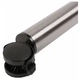 Tischbein Möbelbein Tischfuss Möbelfuss Auf Rolle Mit Bremse 710mm Ø 50mm Edelstahl Optik