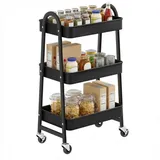 Songmics Rollwagen aus Metall, Weiß