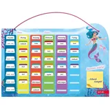 ROTH Stundenplan Steck Fix, Meerjungfrau, A3 Format mit Klipp&Klar Tagesfarben, Klebenotizen