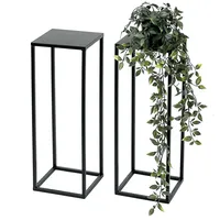 DanDiBo Ambiente DanDiBo Blumenhocker Metall Schwarz 50 cm Blumenständer 96315 S Beistelltisch Blumensäule Modern Pflanzenständer Pflanzenhocker