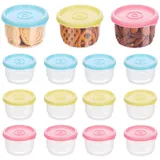 AYSYR 12 Stück Gefrierdosen PP-Material 160ml,Kleine Dosen mit Deckel Plastik Wiederverwendbar,Gefrierbehälter Dosen Versiegelt,Snack-Boxen Stapelbare,Frischhaltedosen für Mikrowellen Gefrierschrank