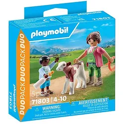 PLAYMOBIL Bäuerin mit Kind und Kalb, Aktion/Abenteuer, 4 Jahr(e), Mehrfarbig