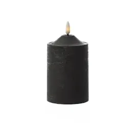 MARELIDA LED Kerzenet Rustik-Optik 15 cm schwarz 4 St.