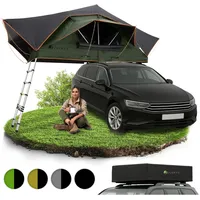 Juskys Autodachzelt Lago 140 x 240 cm Schwarz / Olivgrün