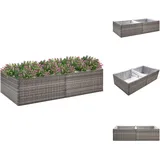 Blumentöpfe & Pflanzgefäße - Living Pflanzkübel Grau 157x80x40 cm Poly Rattan - Grau