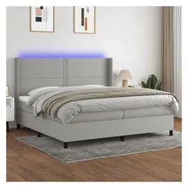 vidaXL Boxspringbett 200 x 200 cm Hellgrau