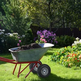 Relaxdays Schubkarrenrad 2er Set, 2.50-4, luftbereift, 2 PR, Ersatzrad bis 100 kg, Luftreifen Stahlfelge, schwarz/silber