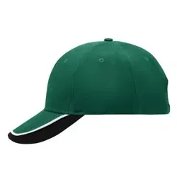 Kontrast Sandwichcap MB049, dunkelgrün/weiß/schwarz, Einheitsgröße - weiß/schwarz