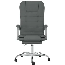 vidaXL Bürostuhl mit Massagefunktion Stoff Dunkelgrau