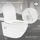 luxebath Wand-WC mit WC-Sitz Weiß Nano