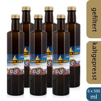 6 x Lausitzer Leinöl (Speiseleinöl kaltgepresst Omega 3), 6 x 500ml