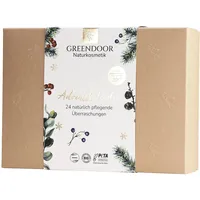 GREENDOOR Adventskalender Naturkosmetik 2025 für Frauen Männer und Familien, 24 unterschiedliche Kosmetik Produkte im Wert von über 90 Euro, mehrere Originalgrößen