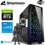 Gaming PC - Intel i5 - GeForce RTX 3060 - 32GB RAM - 1 TB M.2 SSD - SHARKOON RGB Gehäuse mit gehärtetem Glas - WLAN - Windows 11 Pro - Gamer PC