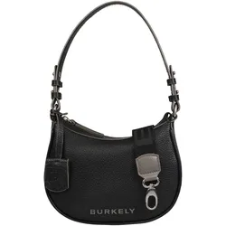 Henkeltasche BURKELY "BURKELY Taschen Leder", Damen, Gr. one size, schwarz, Leder, Taschen