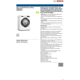 Bosch Serie 8 WDU28513 Waschtrockner (10 kg / 6 kg, 1400 U/min)