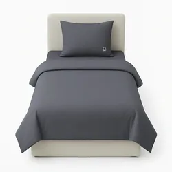 Benetton - 2-teiliges Bettwäscheset (Bettbezug 150x220 + Kissenbezug 63x63cm), Dunkelblau/Beige