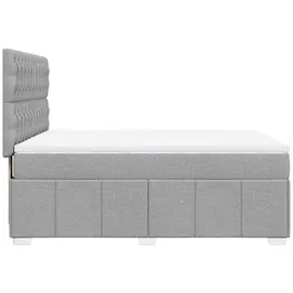vidaXL Boxspringbett 140 x 200 cm Hellgrau