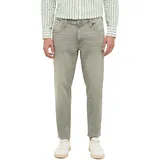 Mustang Tapered-fit-Jeans "Herren Style Denver Tapered", Herren, Gr. 34, Länge 32, 6326 dunkelgrün, Denim/Jeans, 99% Baumwolle, 1% Elasthan, unifarben, casual, weit, unten schmal, Jeans