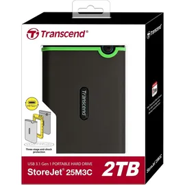 Transcend StoreJet 25M3C 2 TB USB 3.1 iron gray TS2TSJ25M3C
