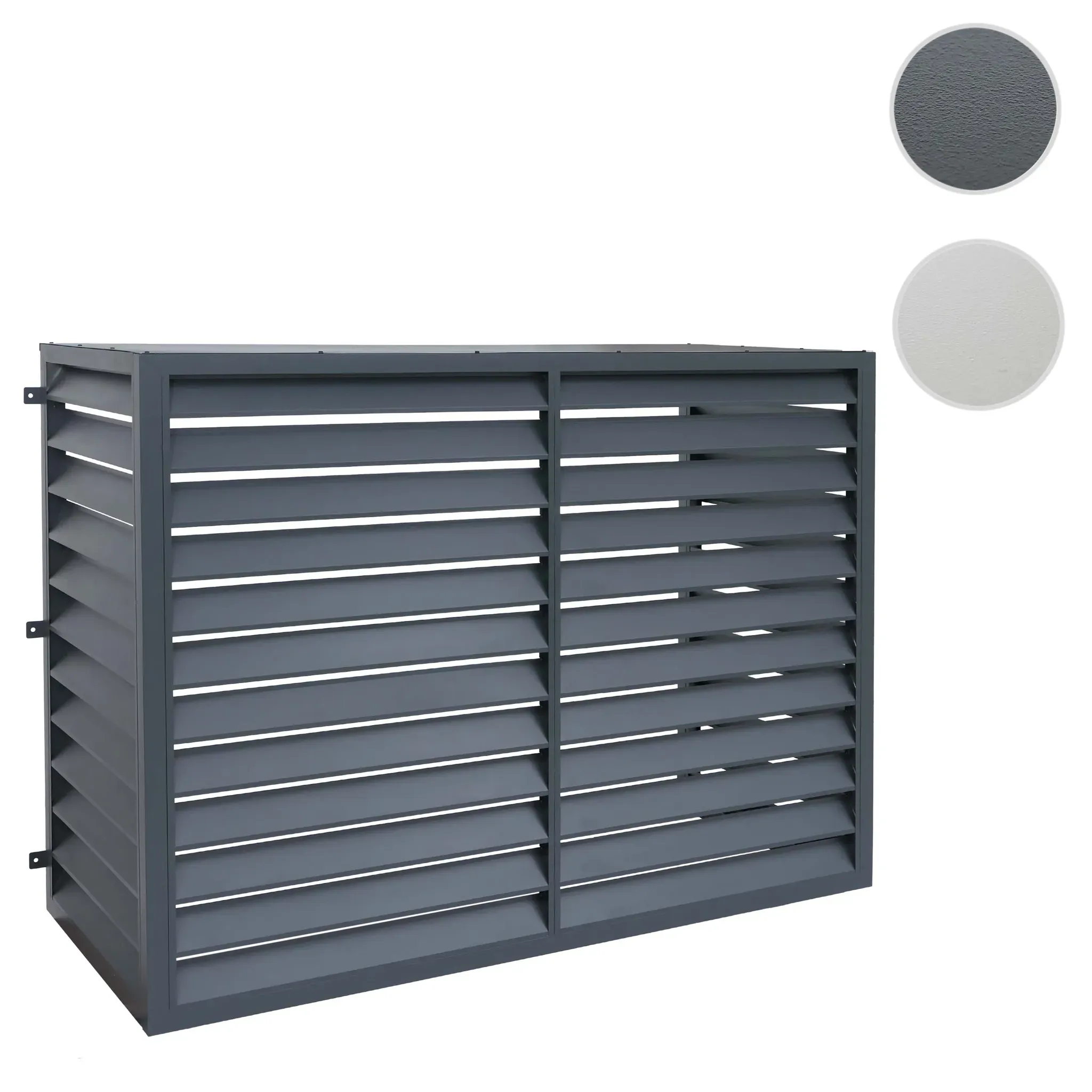 Verkleidung für Klimaanlage/Wärmetauscher HWC-O43, Abdeckung Schutzgitter, Metall 132x175x75cm ~ anthrazit