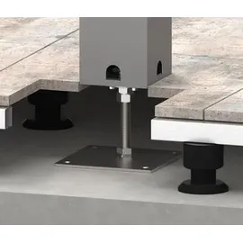 Biohort Grundplatte Höhenverstellbar für Pergola Quarzgrau-Metallic