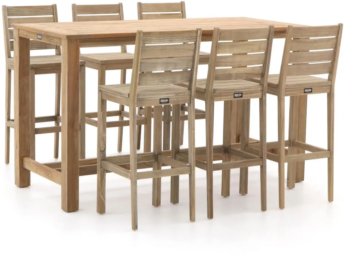 + 10 % Kassenrabatt | ROUGH-S/ROUGH-X 180 cm Gartenbar-Set 7-teilig
