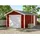 SKANHOLZ Holzgarage Varberg 1 3,70 x 5,25 m schwedenrot mit Seitenwand